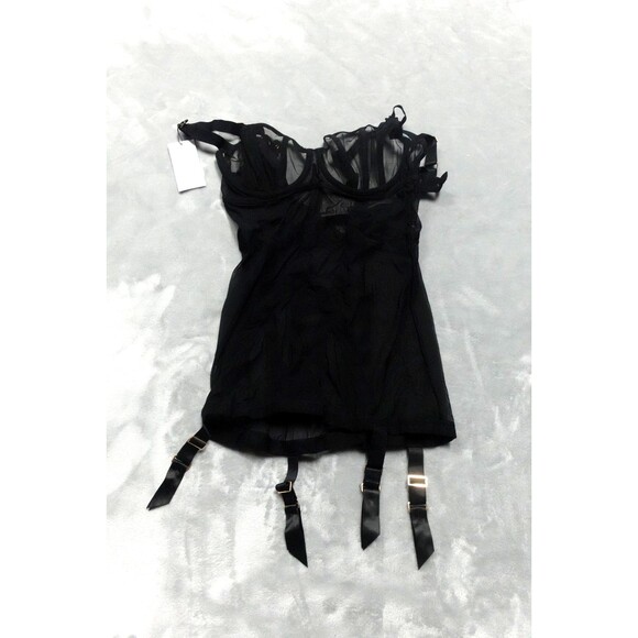 NWT Bluebella Karolina Basque Black 36DD Lingerie NWT - Picture 1 of 11